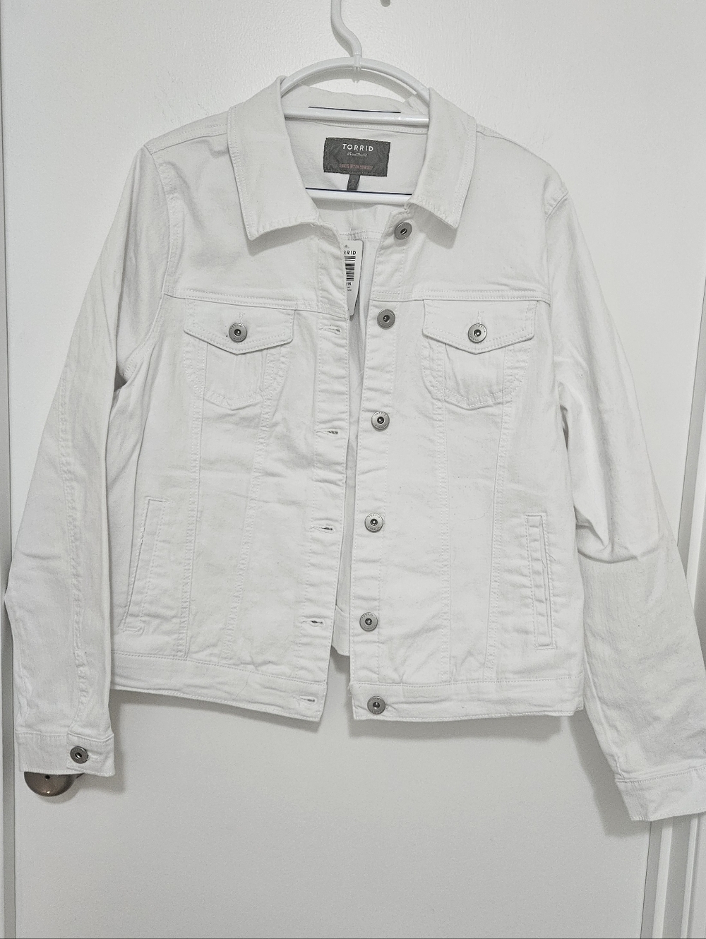 Torrid White Classic Denim‎ Jean Jacket Size 18-20